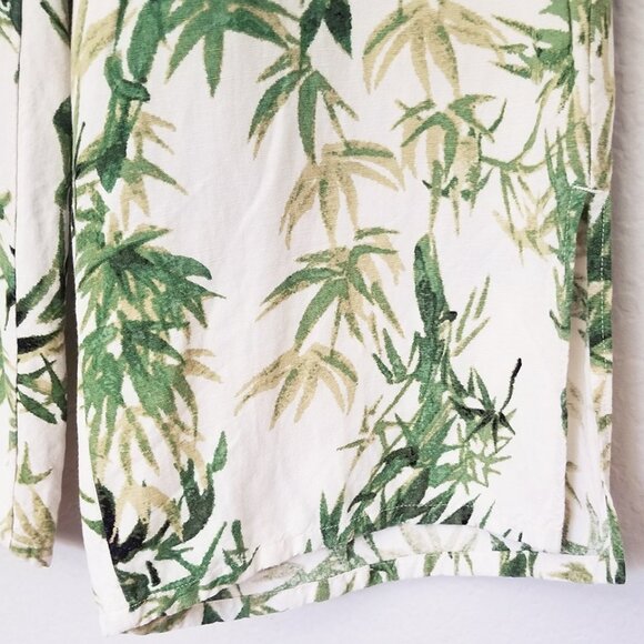 J. Jill Barley Palm Print Linen Blend Wide Leg Crop Pant Plus 2X Tropical Bamboo - Picture 13 of 13